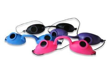 group of tanning goggles